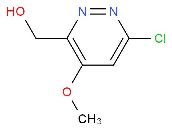 (6-CHLORO-4-METHOXYPYRIDAZIN-3-YL)METHANOL_分子结构_CAS_679405-86-8)