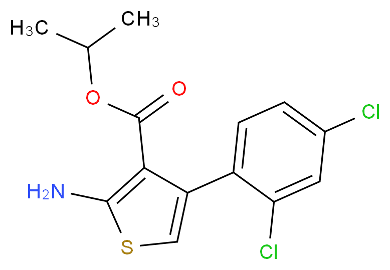 Isopropyl 2-amino-4-(2,4-dichlorophenyl)thiophene-3-carboxylate_分子结构_CAS_)