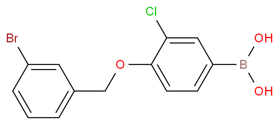 {4-[(3-bromophenyl)methoxy]-3-chlorophenyl}boronic acid_分子结构_CAS_849062-25-5