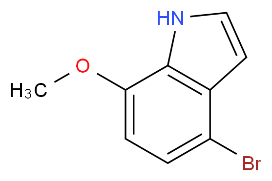 4-bromo-7-methoxy-1H-indole_分子结构_CAS_436091-59-7