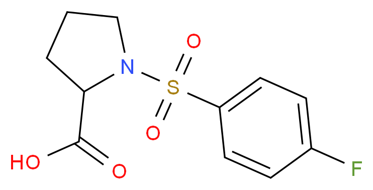 1-(4-fluorobenzenesulfonyl)pyrrolidine-2-carboxylic acid_分子结构_CAS_910481-87-7