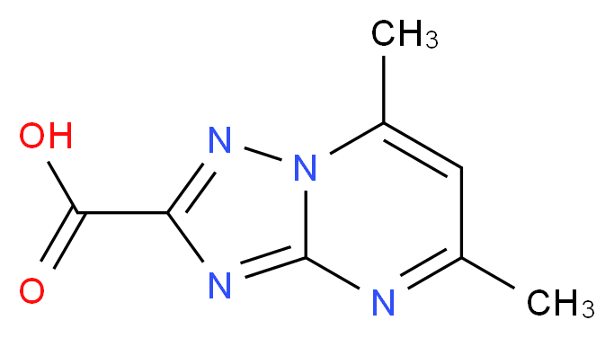 5,7-Dimethyl-[1,2,4]triazolo[1,5-a]pyrimidine-2-carboxylic acid_分子结构_CAS_842972-32-1)