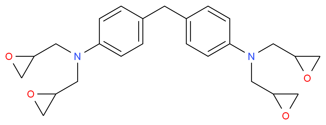 4-({4-[bis(oxiran-2-ylmethyl)amino]phenyl}methyl)-N,N-bis(oxiran-2-ylmethyl)aniline_分子结构_CAS_28768-32-3