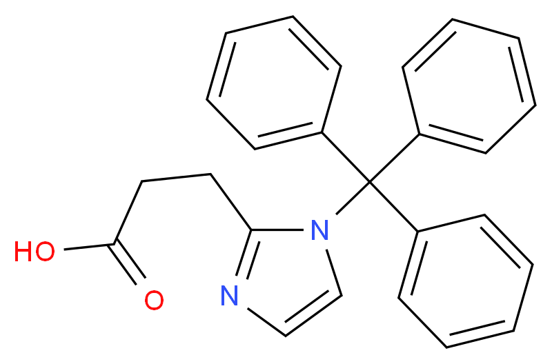 3-[1-(triphenylmethyl)-1H-imidazol-2-yl]propanoic acid_分子结构_CAS_675602-85-4