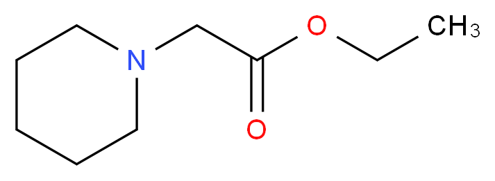 ethyl 2-(piperidin-1-yl)acetate_分子结构_CAS_23853-10-3