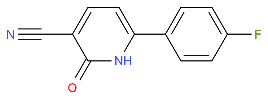 6-(4-fluorophenyl)-2-oxo-1,2-dihydropyridine-3-carbonitrile_分子结构_CAS_31755-80-3