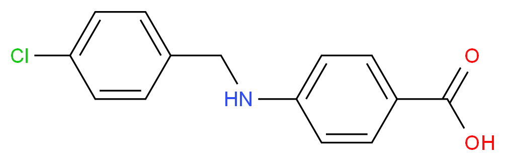 4-[(4-Chlorobenzyl)amino]benzoic acid_分子结构_CAS_)