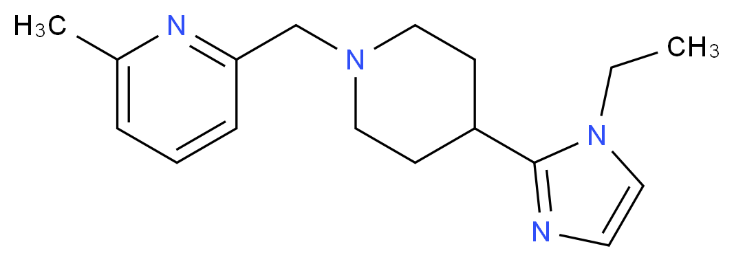 2-{[4-(1-ethyl-1H-imidazol-2-yl)-1-piperidinyl]methyl}-6-methylpyridine_分子结构_CAS_)