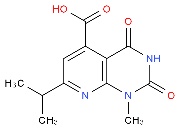 7-Isopropyl-1-methyl-2,4-dioxo-1,2,3,4-tetrahydro-pyrido[2,3-d]pyrimidine-5-carboxylic acid_分子结构_CAS_)