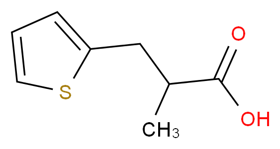 2-methyl-3-(thiophen-2-yl)propanoic acid_分子结构_CAS_)