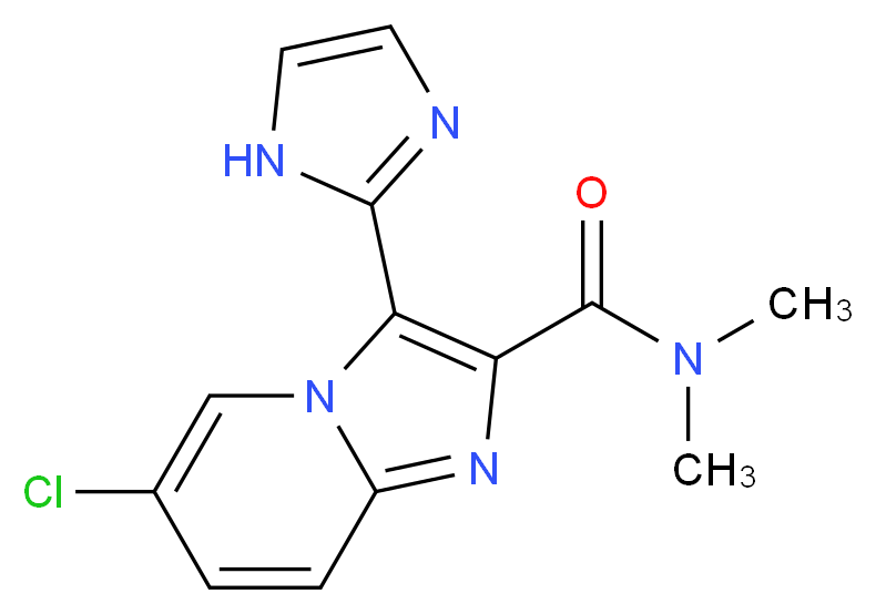 6-chloro-3-(1H-imidazol-2-yl)-N,N-dimethylimidazo[1,2-a]pyridine-2-carboxamide_分子结构_CAS_)