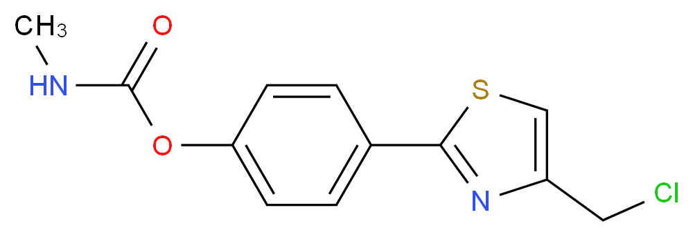 4-[4-(chloromethyl)-1,3-thiazol-2-yl]phenyl N-methylcarbamate_分子结构_CAS_)