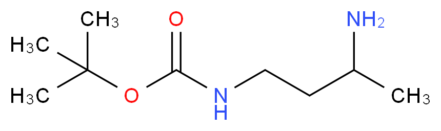 tert-butyl N-(3-aminobutyl)carbamate_分子结构_CAS_878799-20-3