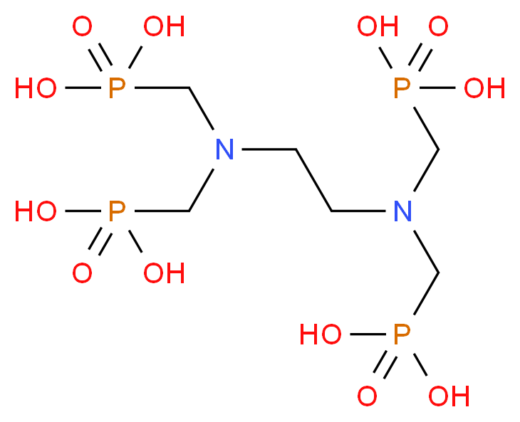 [({2-[bis(phosphonomethyl)amino]ethyl}(phosphonomethyl)amino)methyl]phosphonic acid_分子结构_CAS_1429-50-1