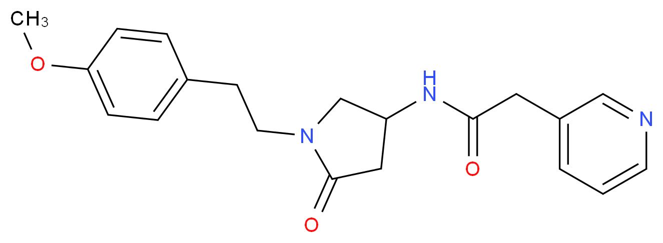 N-{1-[2-(4-methoxyphenyl)ethyl]-5-oxo-3-pyrrolidinyl}-2-(3-pyridinyl)acetamide_分子结构_CAS_)