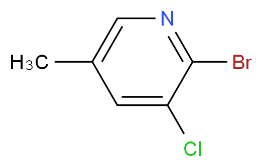 2-Bromo-3-chloro-5-methylpyridine_分子结构_CAS_65550-81-4)