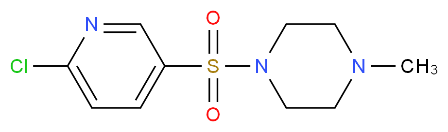 1-(6-Chloro-pyridine-3-sulfonyl)-4-methyl-piperazine_分子结构_CAS_64614-53-5)