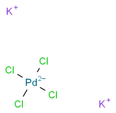 四氯钯(II)酸钾_分子结构_CAS_10025-98-6)