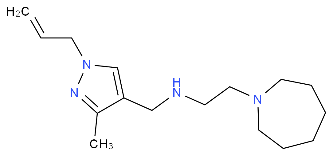 N-[(1-allyl-3-methyl-1H-pyrazol-4-yl)methyl]-2-azepan-1-ylethanamine_分子结构_CAS_)