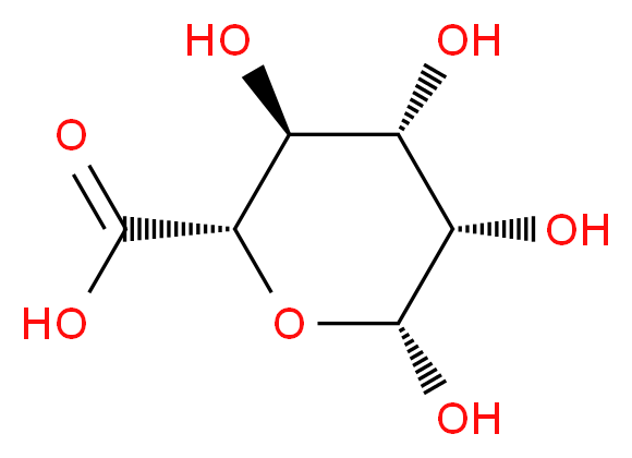 (2S,3S,4S,5S,6R)-3,4,5,6-tetrahydroxyoxane-2-carboxylic acid_分子结构_CAS_9005-32-7