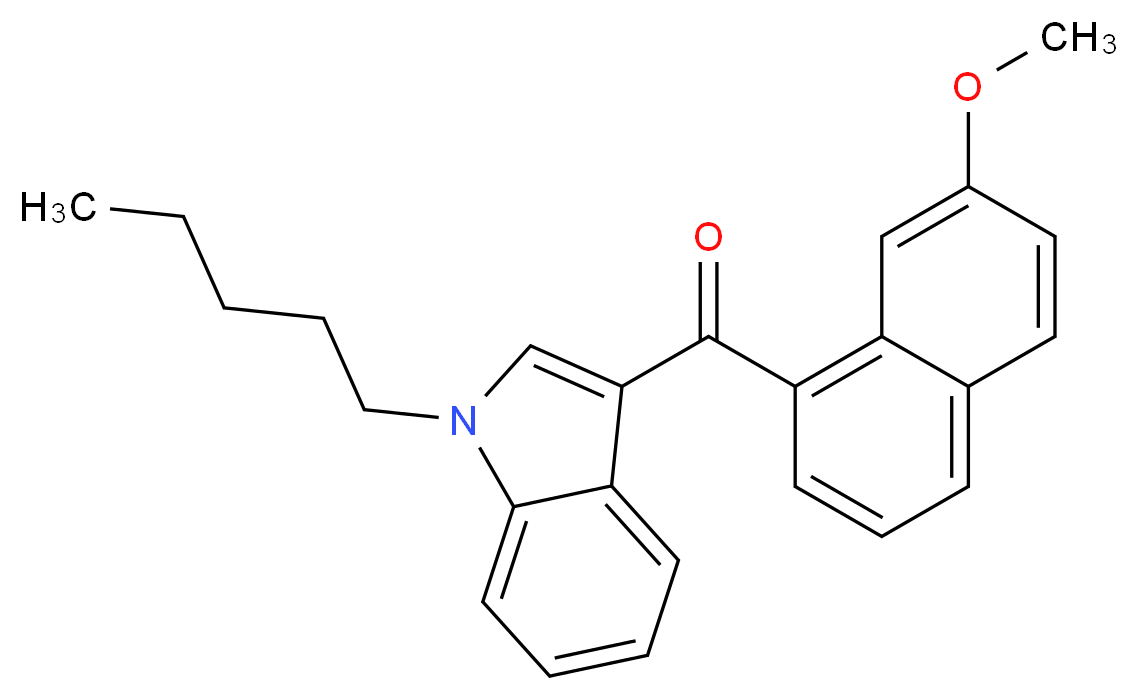 3-(7-methoxynaphthalene-1-carbonyl)-1-pentyl-1H-indole_分子结构_CAS_824961-61-7