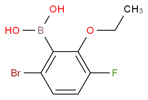 2-Ethoxy-3-fluoro-6-bromophenylboronic acid_分子结构_CAS_)
