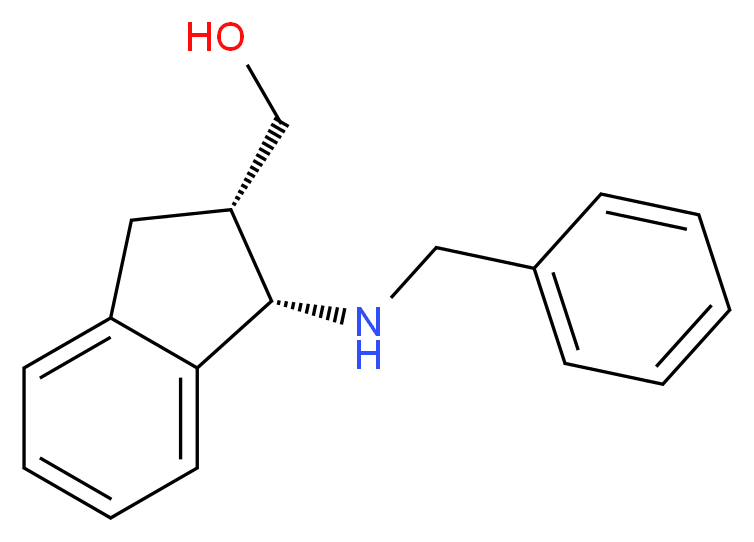 [(1R*,2S)-1-(benzylamino)-2,3-dihydro-1H-inden-2-yl]methanol_分子结构_CAS_683754-91-8