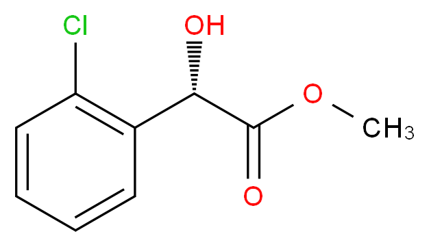 methyl (2S)-2-(2-chlorophenyl)-2-hydroxyacetate_分子结构_CAS_32345-60-1