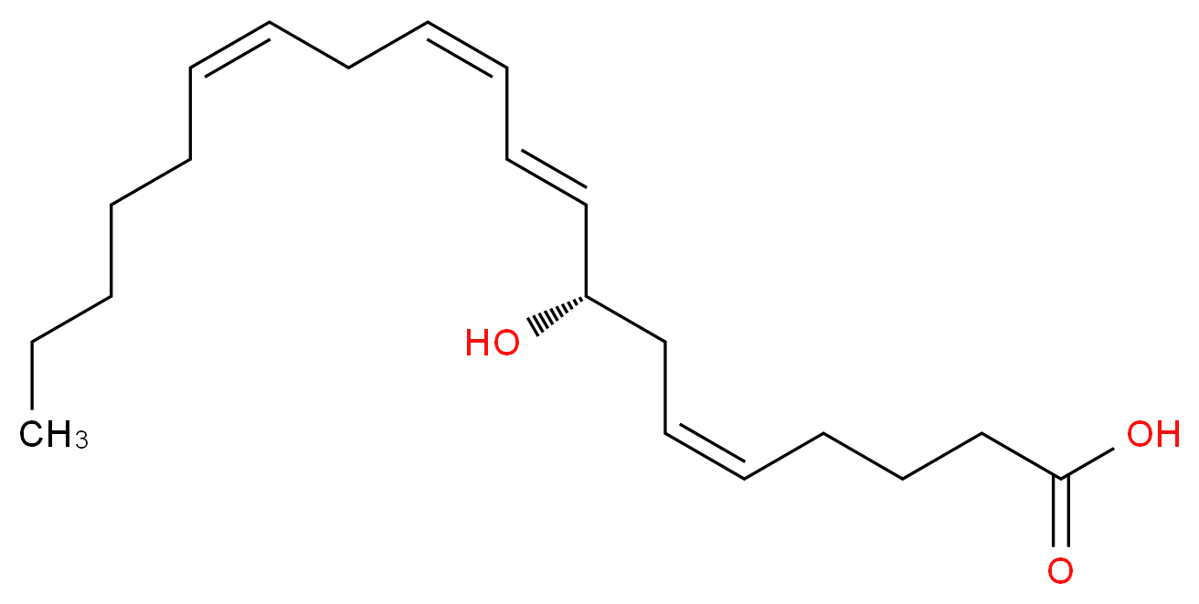 8(S)-Hydroxy-(5Z,9E,11Z,14Z)-eicosatetraenoic acid_分子结构_CAS_98462-03-4)