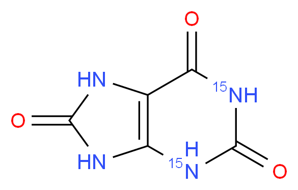 2,3,6,7,8,9-hexahydro(1,3-<sup>1</sup><sup>5</sup>N<sub>2</sub>)-1H-purine-2,6,8-trione_分子结构_CAS_62948-75-8