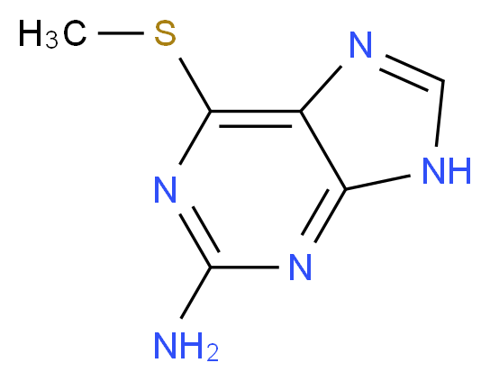 6-(methylsulfanyl)-9H-purin-2-amine_分子结构_CAS_1198-47-6