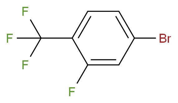 4-bromo-2-fluoro-1-(trifluoromethyl)benzene_分子结构_CAS_142808-15-9