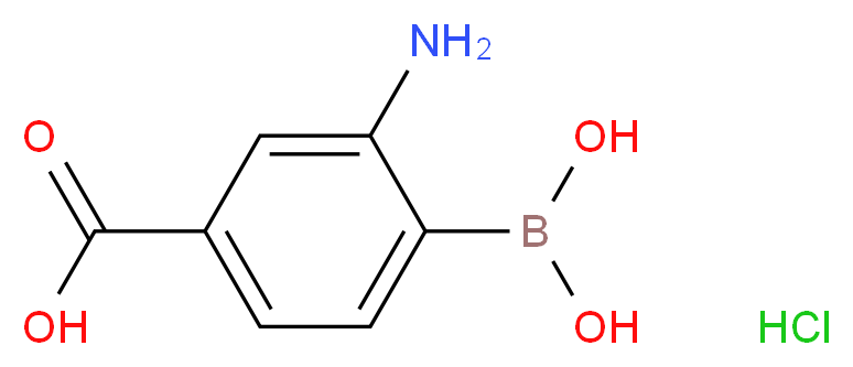 2-氨基-4-羧酸苯硼酸盐酸盐_分子结构_CAS_850568-60-4)