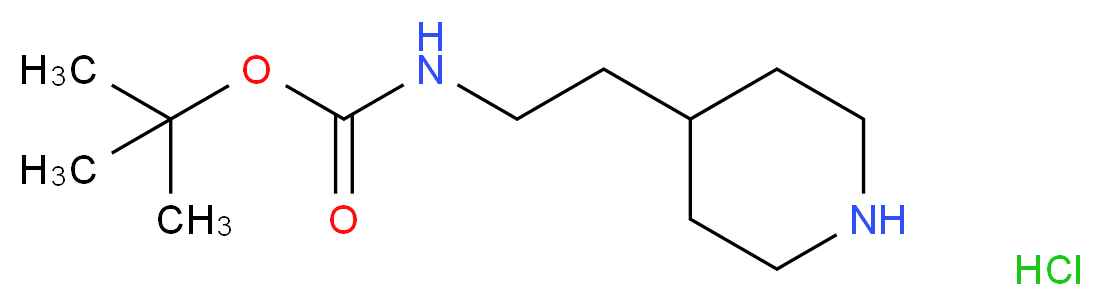 tert-Butyl (2-(piperidin-4-yl)ethyl)carbamate hydrochloride_分子结构_CAS_1159826-58-0)