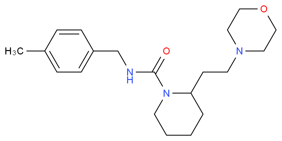N-(4-methylbenzyl)-2-[2-(4-morpholinyl)ethyl]-1-piperidinecarboxamide_分子结构_CAS_)