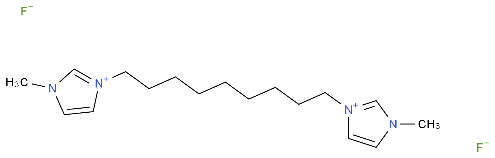 1-methyl-3-[9-(1-methyl-1H-imidazol-3-ium-3-yl)nonyl]-1H-imidazol-3-ium difluoride_分子结构_CAS_1245190-21-9