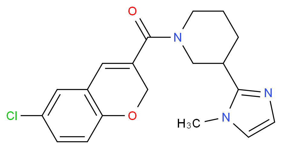 1-[(6-chloro-2H-chromen-3-yl)carbonyl]-3-(1-methyl-1H-imidazol-2-yl)piperidine_分子结构_CAS_)