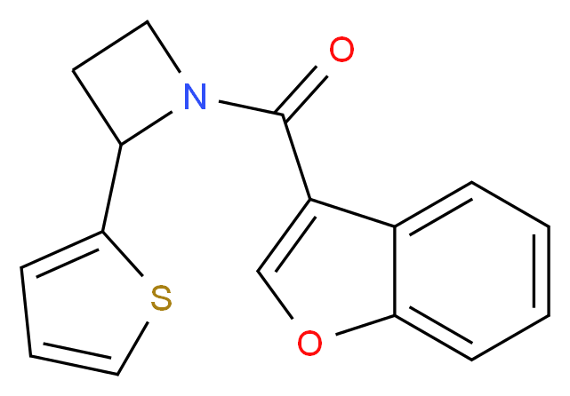 1-(1-benzofuran-3-ylcarbonyl)-2-(2-thienyl)azetidine_分子结构_CAS_)