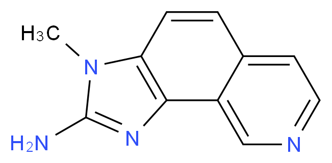 2-Amino-3-methyl-3H-imidazo[4,5-h]isoquinoline_分子结构_CAS_)