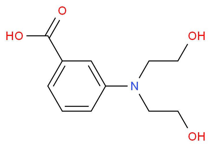 3-[bis(2-hydroxyethyl)amino]benzoic acid_分子结构_CAS_347343-88-8