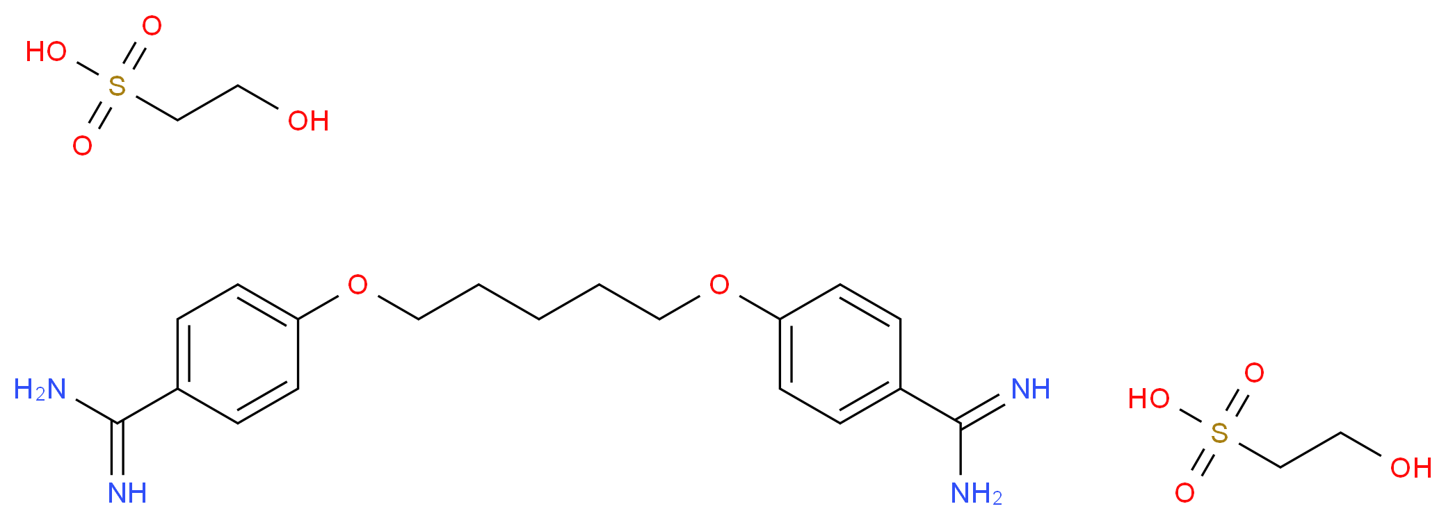 Pentamidine isethionate salt_分子结构_CAS_140-64-7)