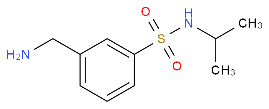 3-(aminomethyl)-N-(propan-2-yl)benzene-1-sulfonamide_分子结构_CAS_953715-40-7