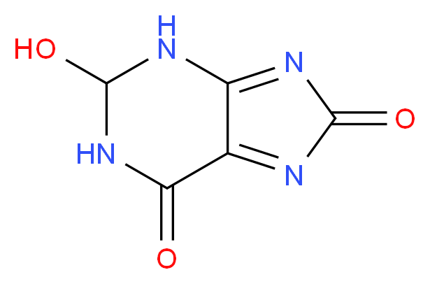 2-hydroxy-2,3,6,8-tetrahydro-1H-purine-6,8-dione_分子结构_CAS_69-93-2