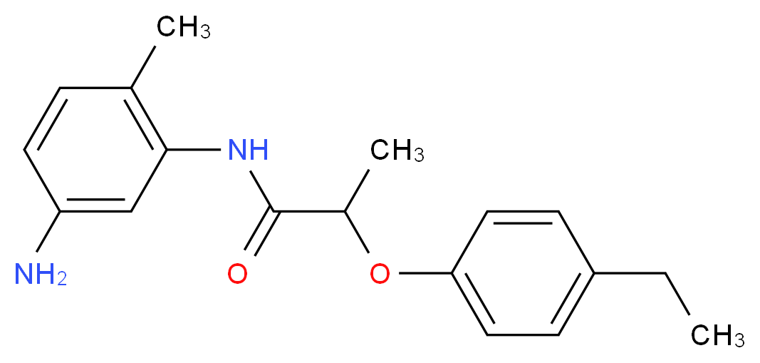 N-(5-Amino-2-methylphenyl)-2-(4-ethylphenoxy)-propanamide_分子结构_CAS_)