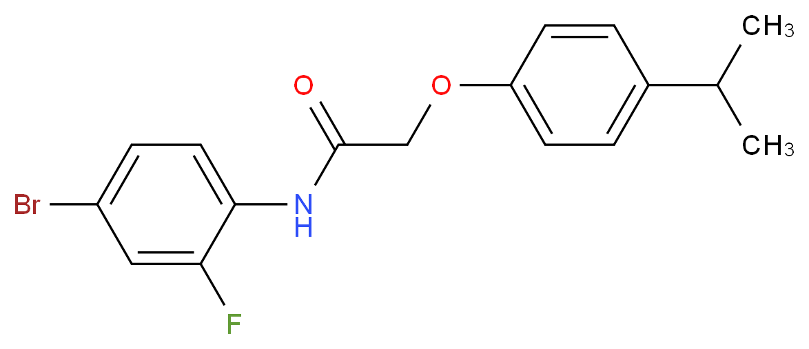 N-(4-bromo-2-fluorophenyl)-2-(4-isopropylphenoxy)acetamide_分子结构_CAS_432526-49-3)