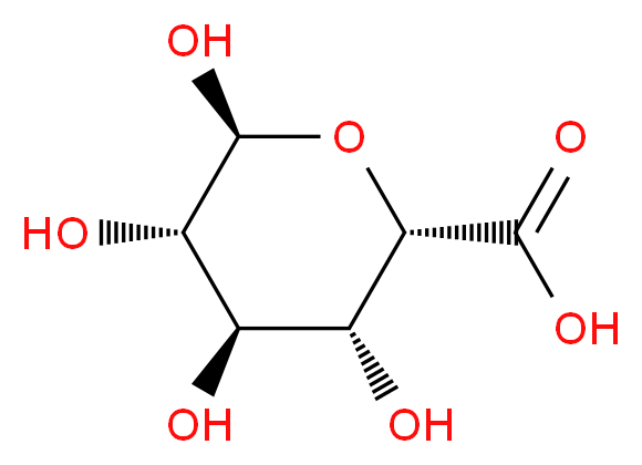 (2S,3R,4R,5S,6S)-3,4,5,6-tetrahydroxyoxane-2-carboxylic acid_分子结构_CAS_3402-98-0