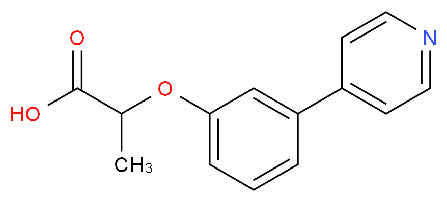 2-(3-pyridin-4-ylphenoxy)propanoic acid_分子结构_CAS_)