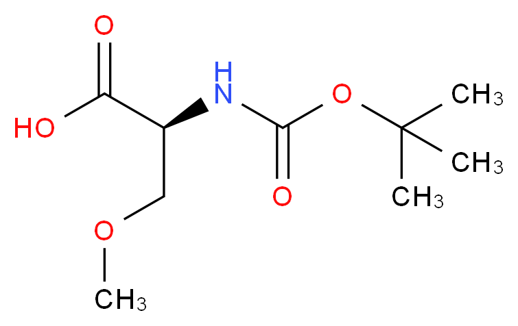 (S)-2-((tert-Butoxycarbonyl)amino)-3-methoxypropanoic acid_分子结构_CAS_51293-47-1)