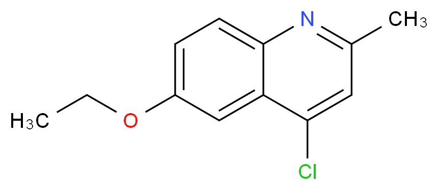 4-chloro-6-ethoxy-2-methylquinoline_分子结构_CAS_66735-22-6