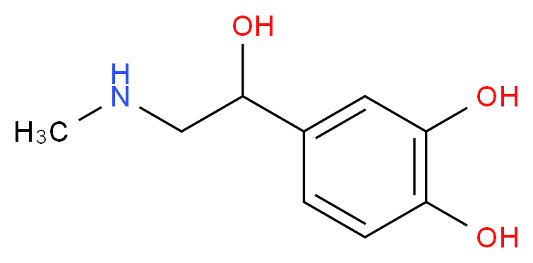 4-(1-Hydroxy-2-(MethylaMino)ethyl)benzene-1,2-diol_分子结构_CAS_329-65-7)